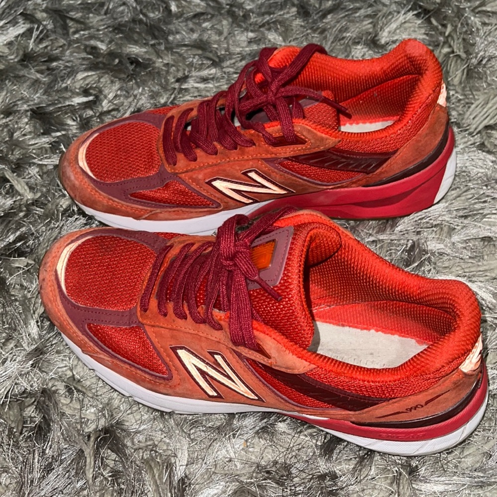 New Balance 990 V5 990 M990MS5 Red Mumbo Sauce Lava Men's Size 9